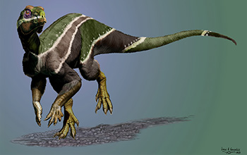 Artist's rendition of a juvenile dinosaur called <em>Iani smithi</em>