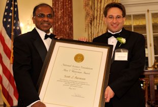 2012 Waterman Award winner Scott Aaronson with NSF Director Subra Suresh